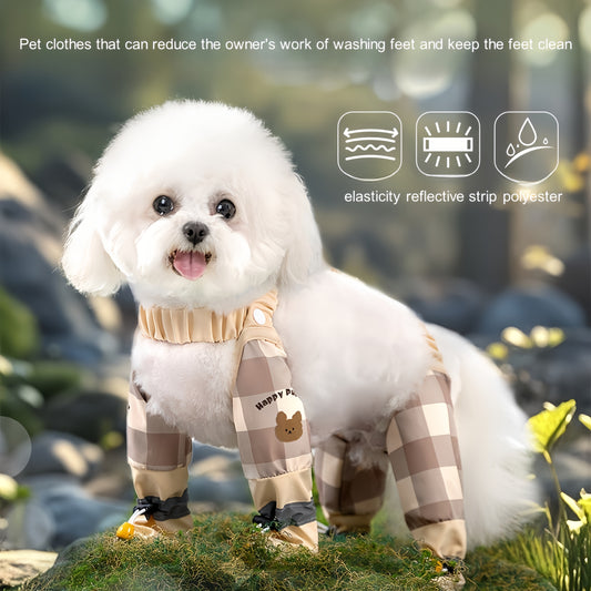 Spring\u002FSummer Dog Outing Foot Pants Bagel Maldor Bear Four-Foot Pants No-Dirt-Free Pet Dog Clothes